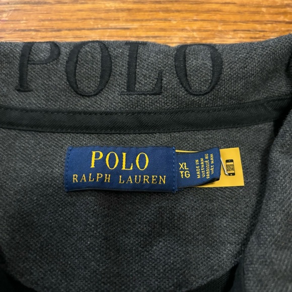 Polo Ralph Lauren Classic Black Gray Quarter Zip Pullover Mens Size XL TG - Picture 3 of 5